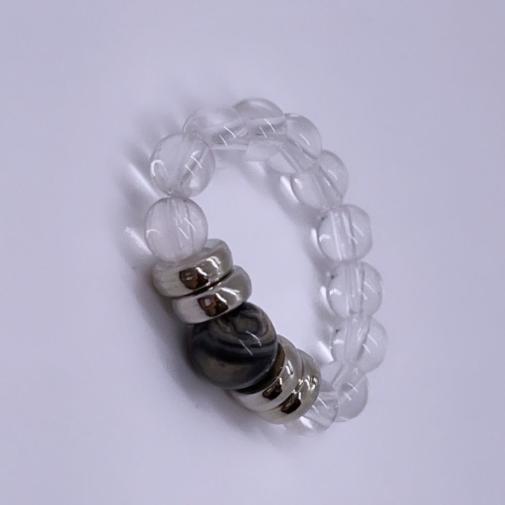 NWT Wool + Pepper Co. Beaded Stackable Ring - Picture 3 of 5